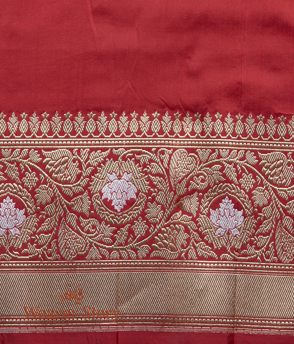 Handwoven_Red_Kadhwa_Jangla_Saree_Woven_with_Sona_Rupa_Zari_WeaverStory_05