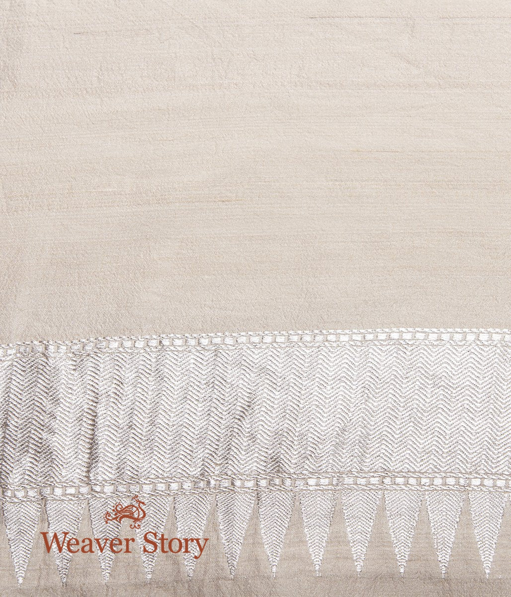Handwoven_Tusser_Meenakari_Booti_Saree_with_Silver_Border_WeaverStory_05
