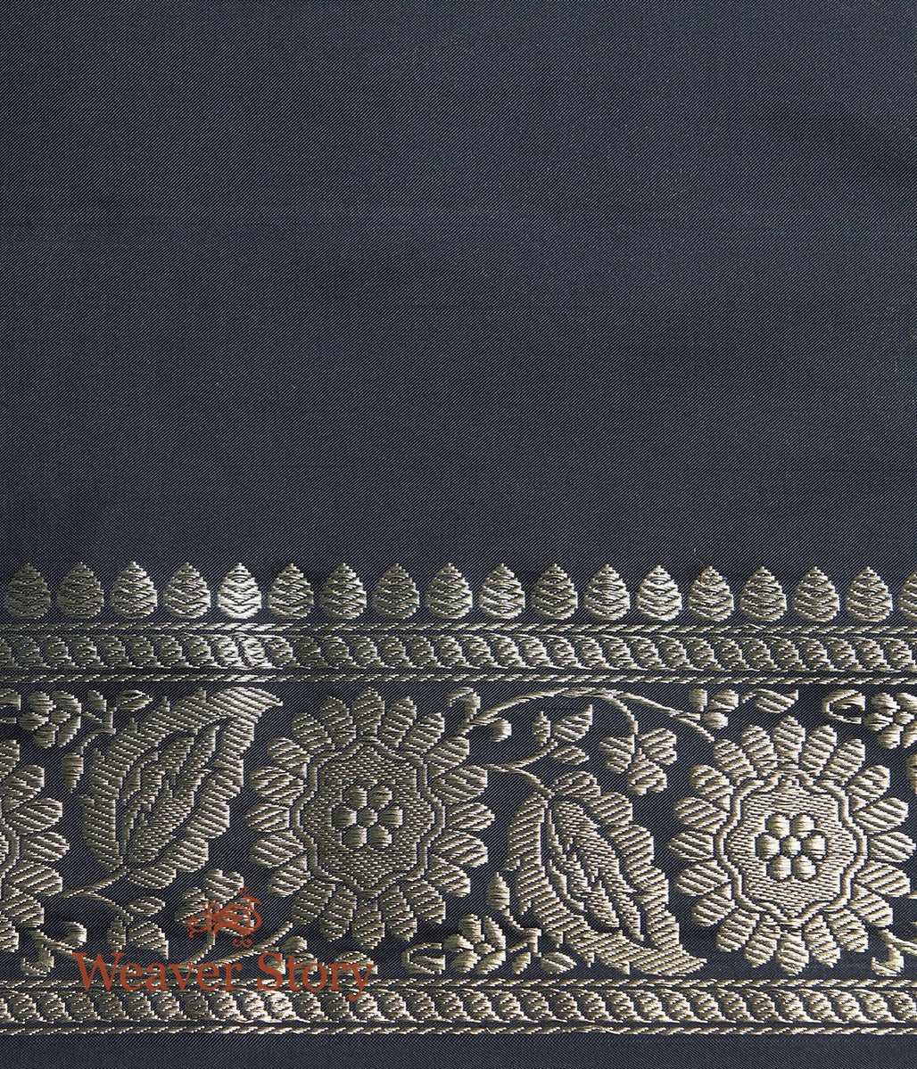 Handloom_Black_Kadhwa_Jangla_Saree_with_Red_Meenakari_WeaverStory_05