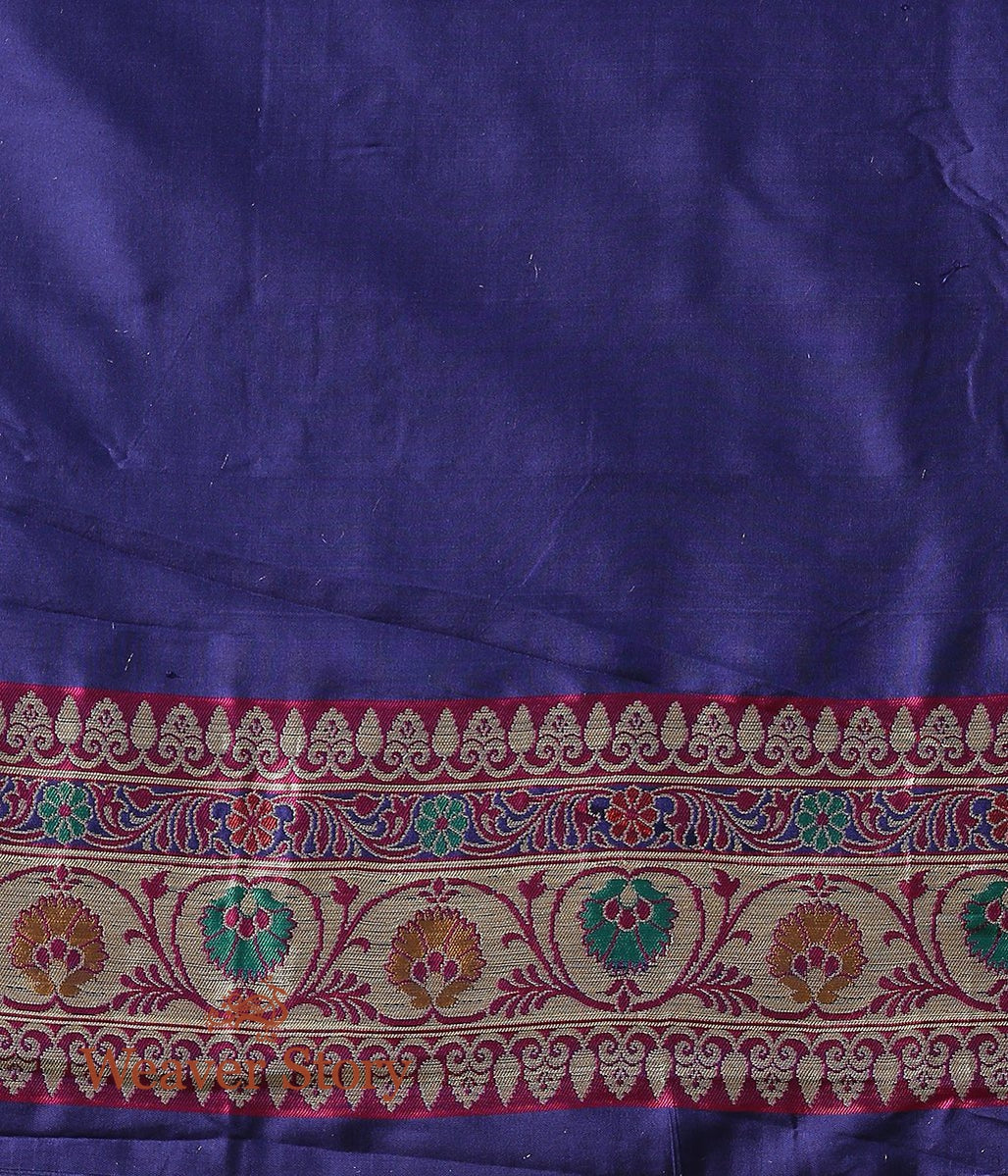 Handwoven_Blue_Double_Warp_Banarasi_Patola_Saree_with_Meenakari_WeaverStory_05