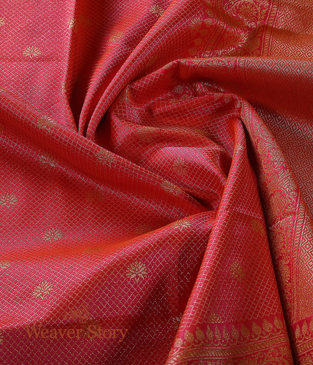 Handloom_Pink_Banarasi_Dupatta_with_Zari_Tanchoi_WeaverStory_05