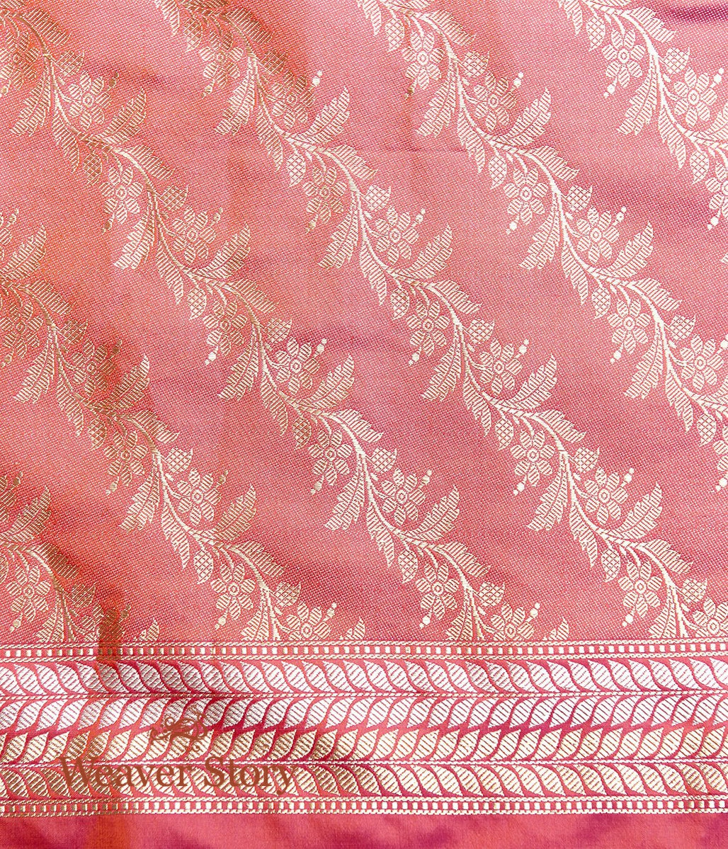 Handwoven_Yellow_Banarasi_Saree_with_Pink_Border_WeaverStory_05