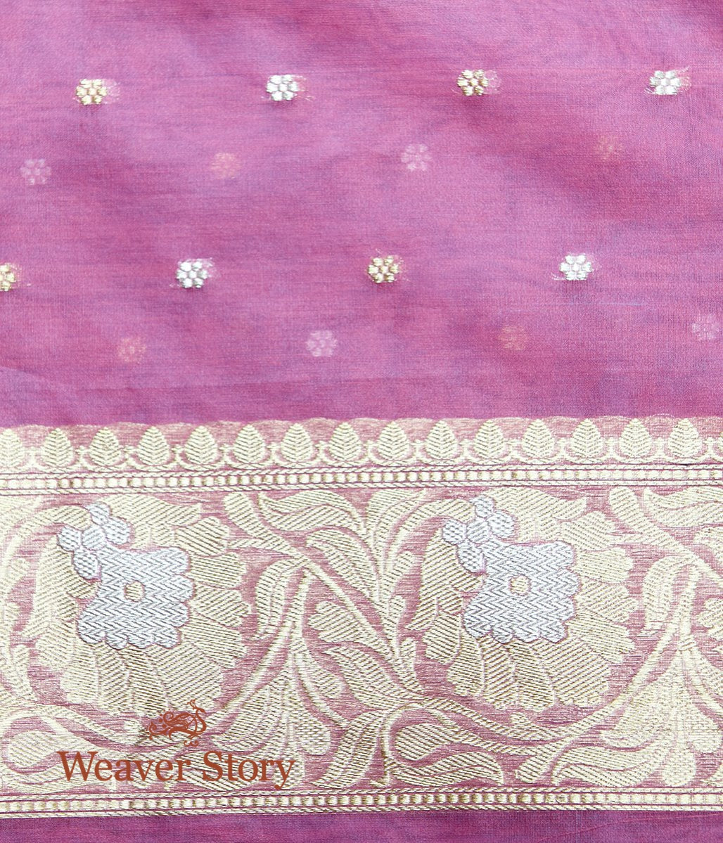 Handwoven_Berry_Pink_Kadhwa_Booti_Kora_Silk_Banarasi_Saree_WeaverStory_05