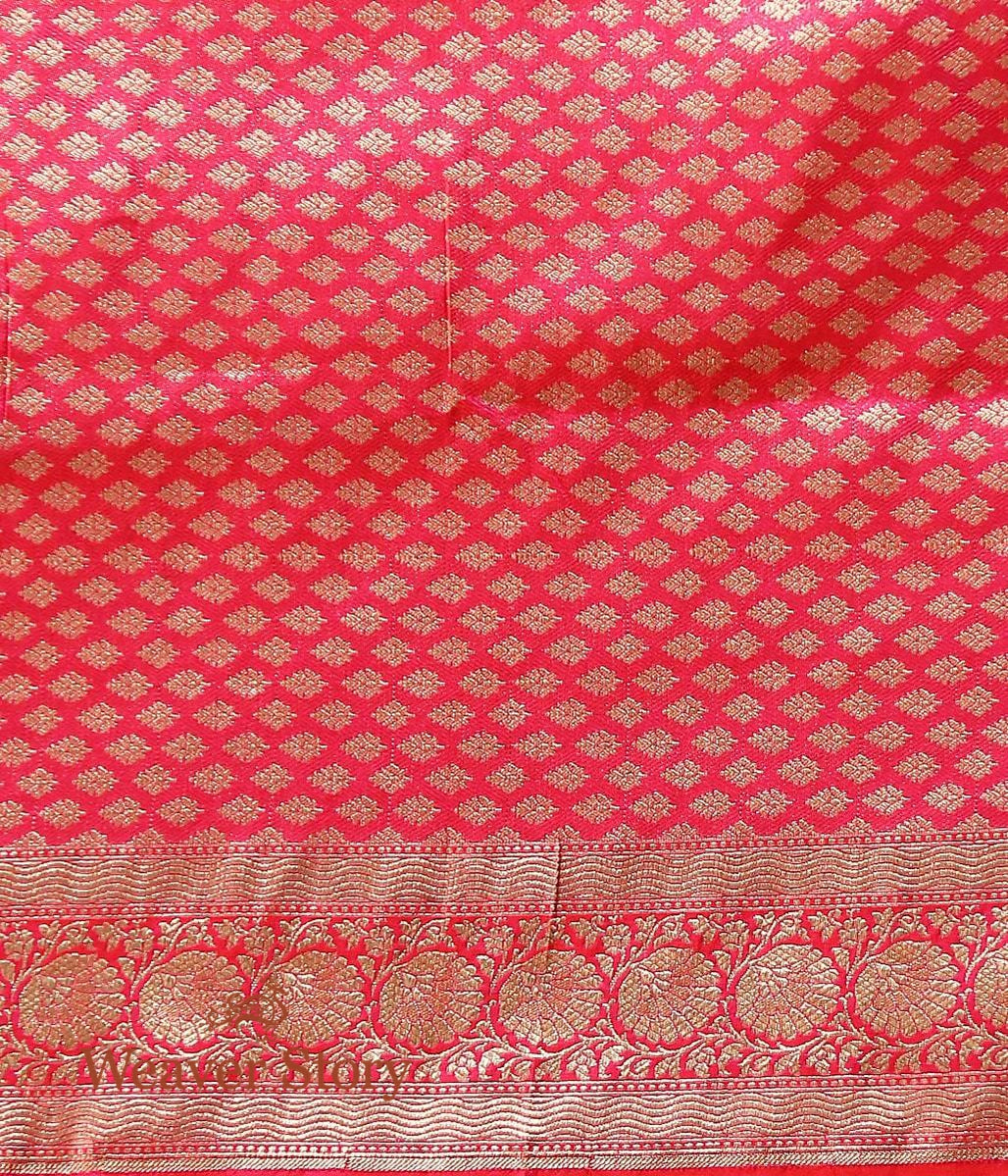 Handwoven_Pink_Banarasi_Saree_with_Traditional_Zari_Booti_WeaverStory_05