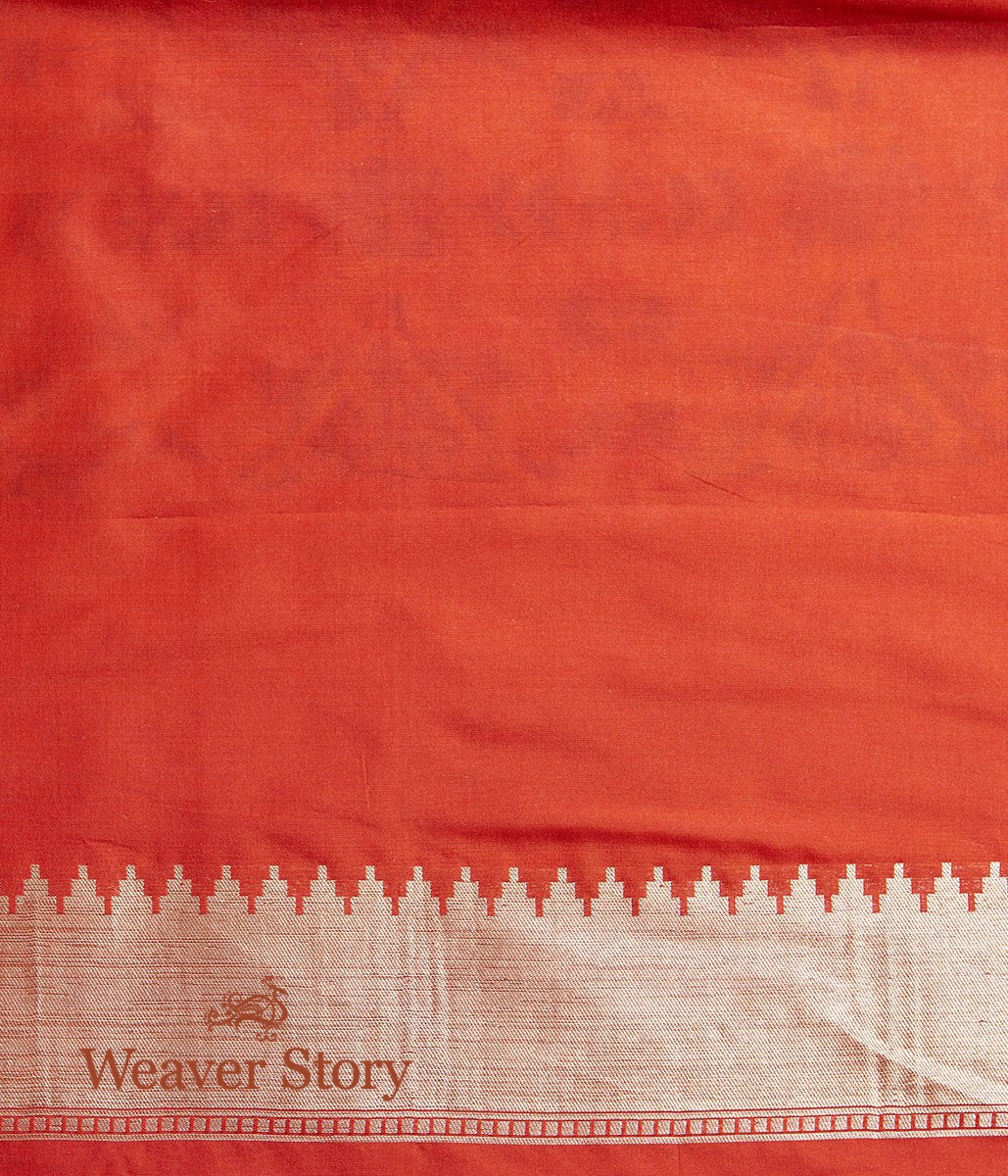 Handloom_Orange_and_Green_Meenakari_Banarasi_Patola_Saree_WeaverStory_05