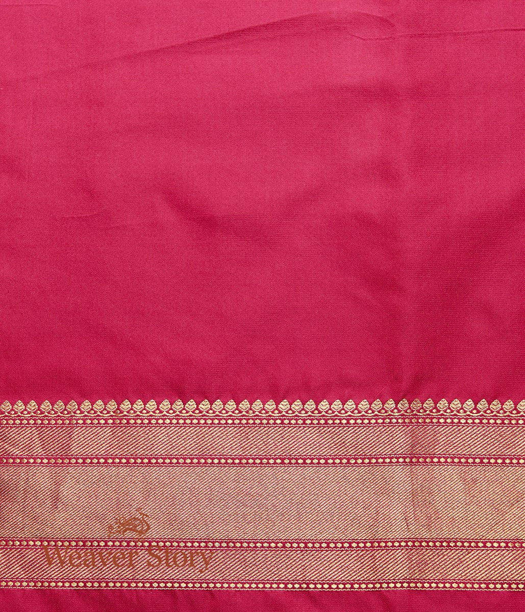 Handloom_OffWhite_and_Pink_Zari_Kimkhab_Banarasi_Saree_WeaverStory_05