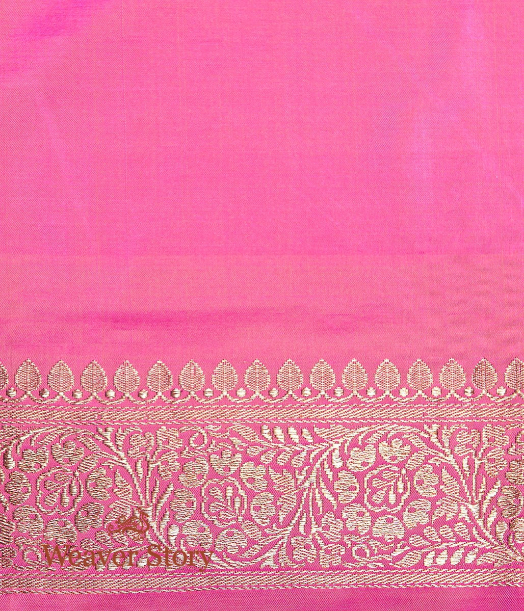 Handwoven_Mustard_Jamdani_Weave_Saree_with_Pink_Kadhiyal_Border_WeaverStory_05