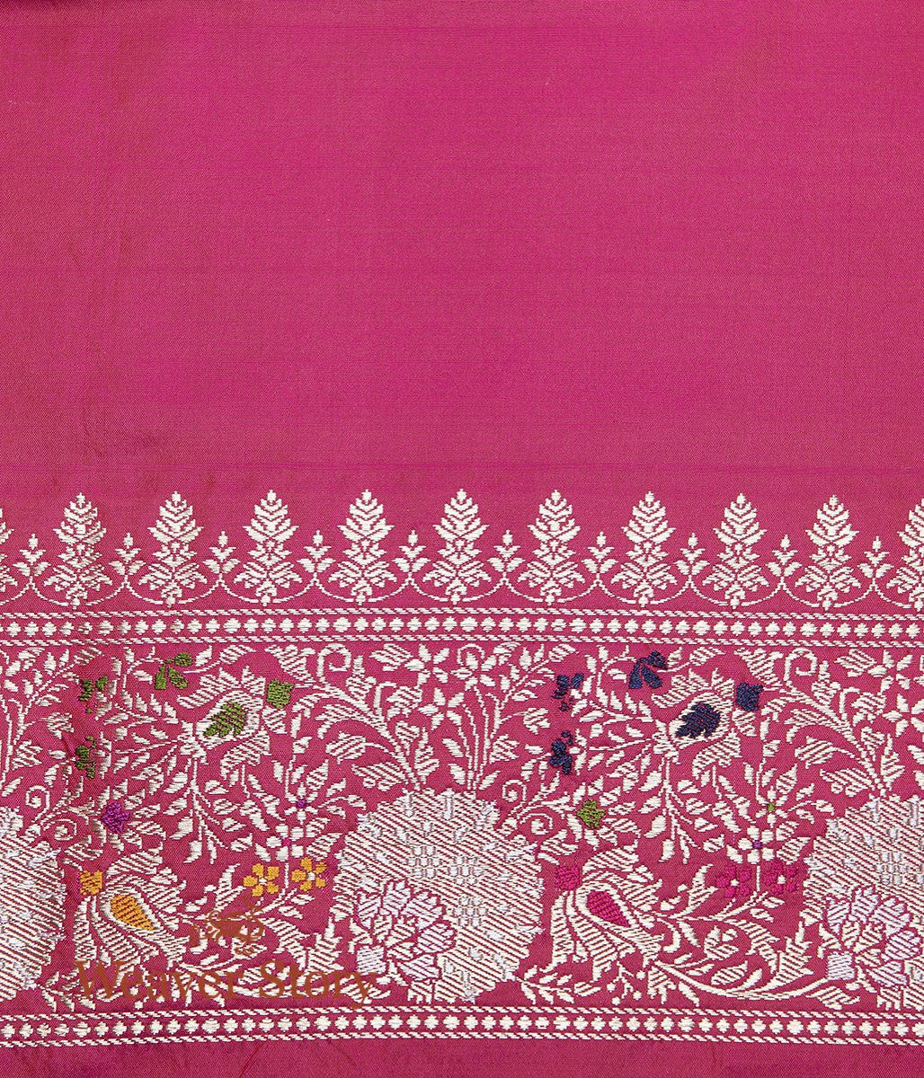 Handwoven_Purple_Heavy_Jangla_Saree_with_Pink_Border_WeaverStory_05