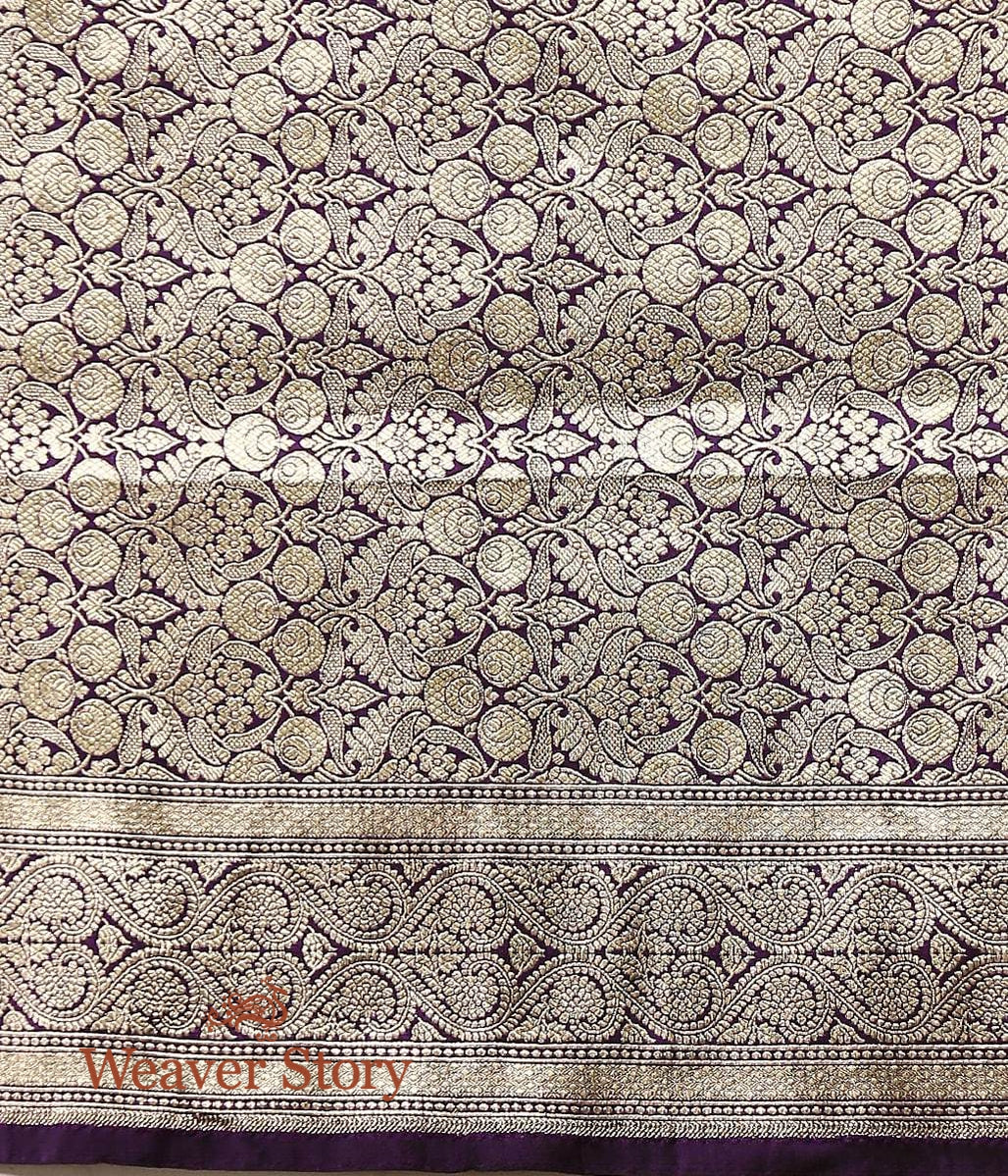 Handwoven_Purple_Cutwork_Jangla_Saree_with_Meenakari_WeaverStory_05