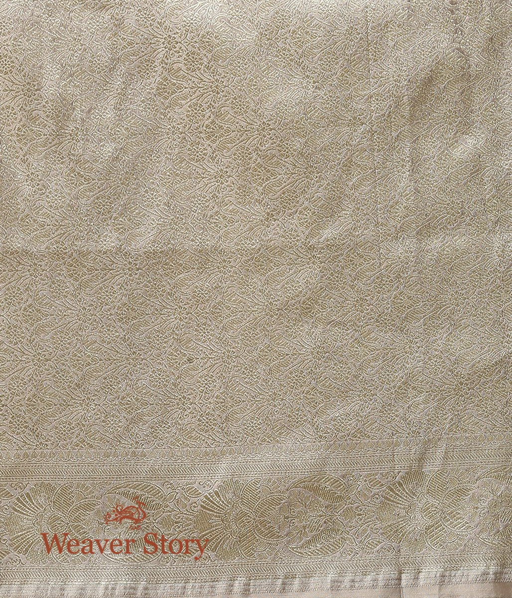 Handwoven_Beige_Grey_Cutwork_Jangla_Saree_with_Orange_Meenakari_WeaverStory_05