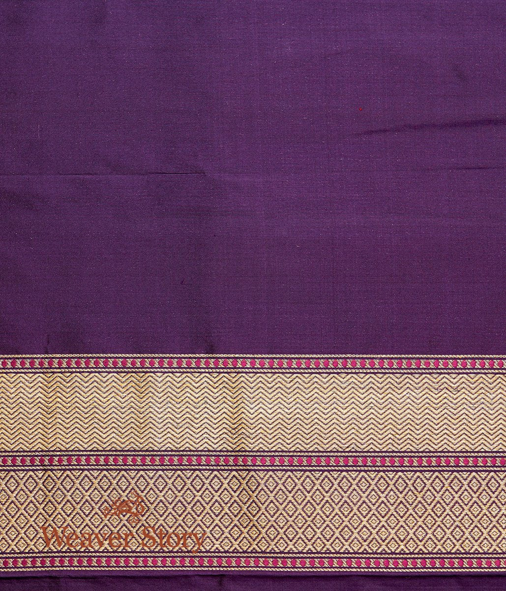 Handloom_Purple_Kimkhab_Banarasi_Saree_with_Wine_Selvedge_WeaverStory_05