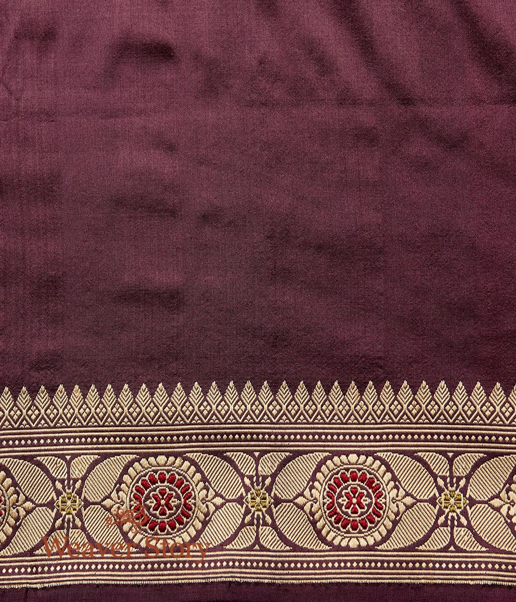 Handloom_Wine_Elephant_Pallu_Baluchari_Saree_WeaverStory_05