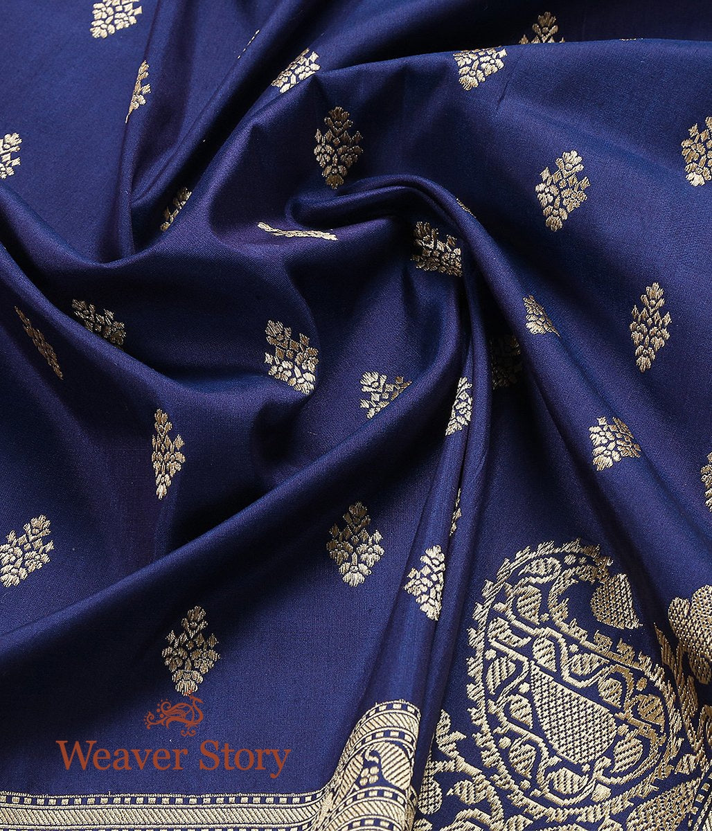 Handloom_Blue_Kadhwa_Booti_Dupatta_WeaverStory_05