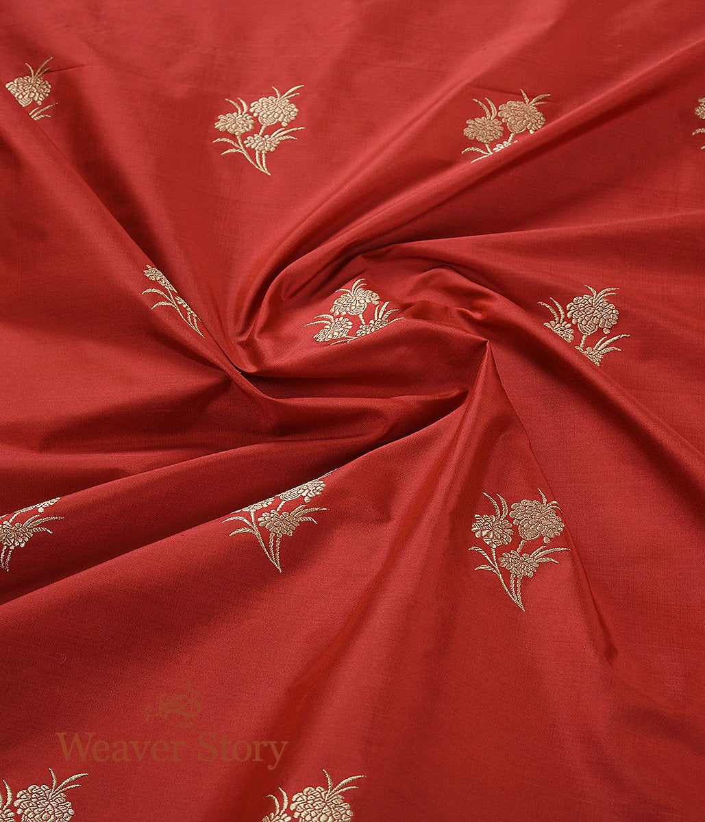 Handloom_Brick_Red_Kadhwa_Boota_Fabric_WeaverStory_05