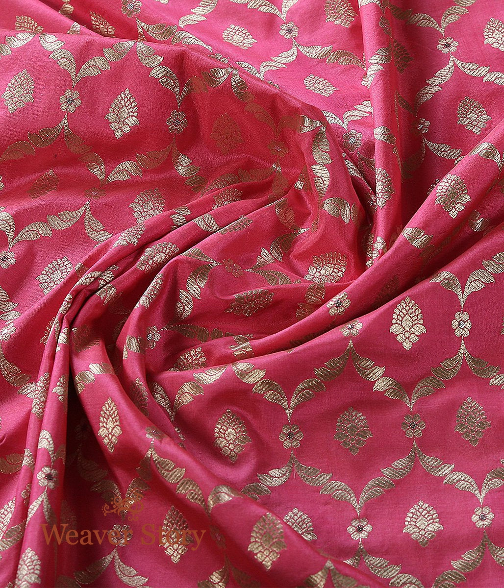Handloom_Cutwork_Meenakari_Jaal_Pink_Dupatta_WeaverStory_05