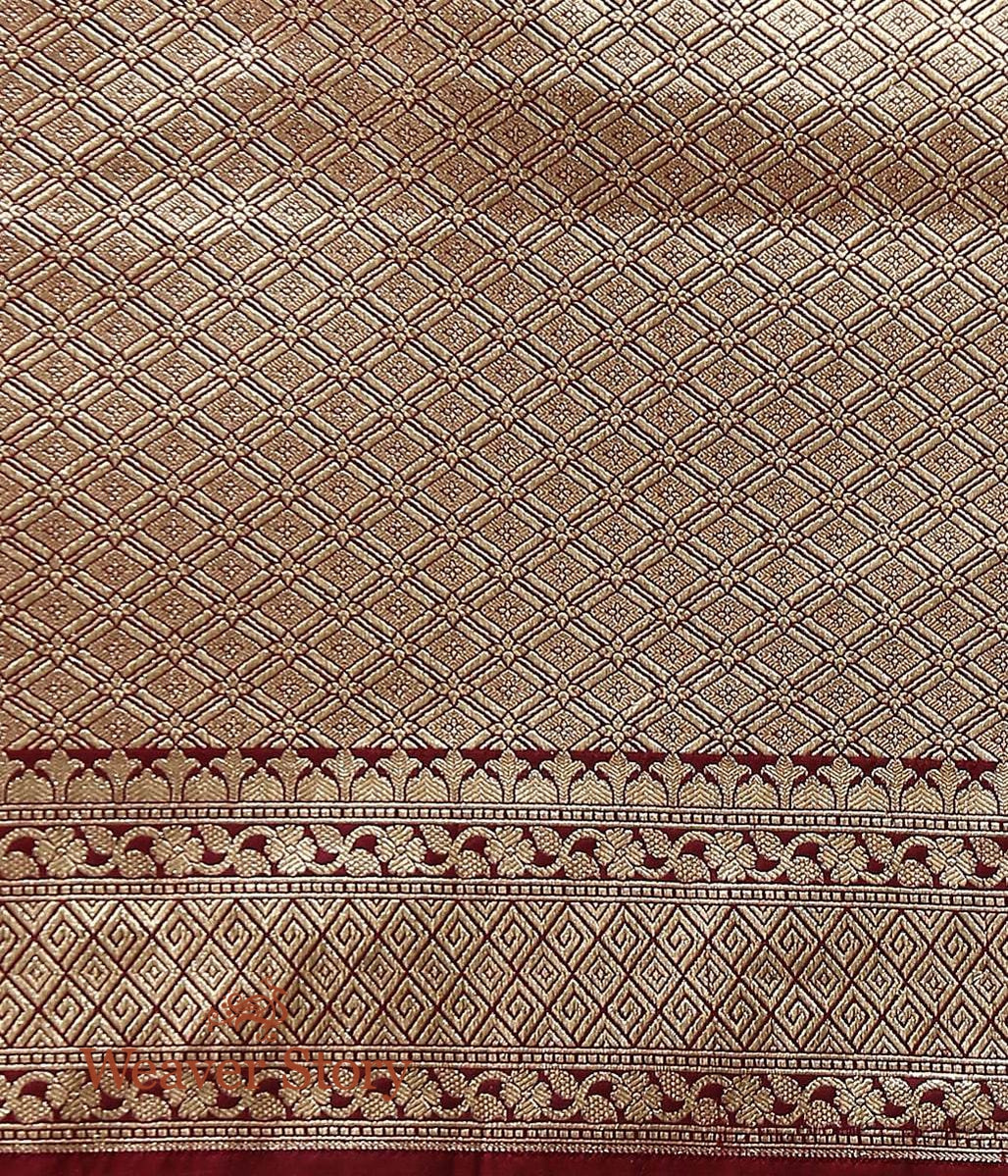 Handwoven_Wine_Diagonal_Bel_Cutwork_Banarasi_Saree_WeaverStory_05
