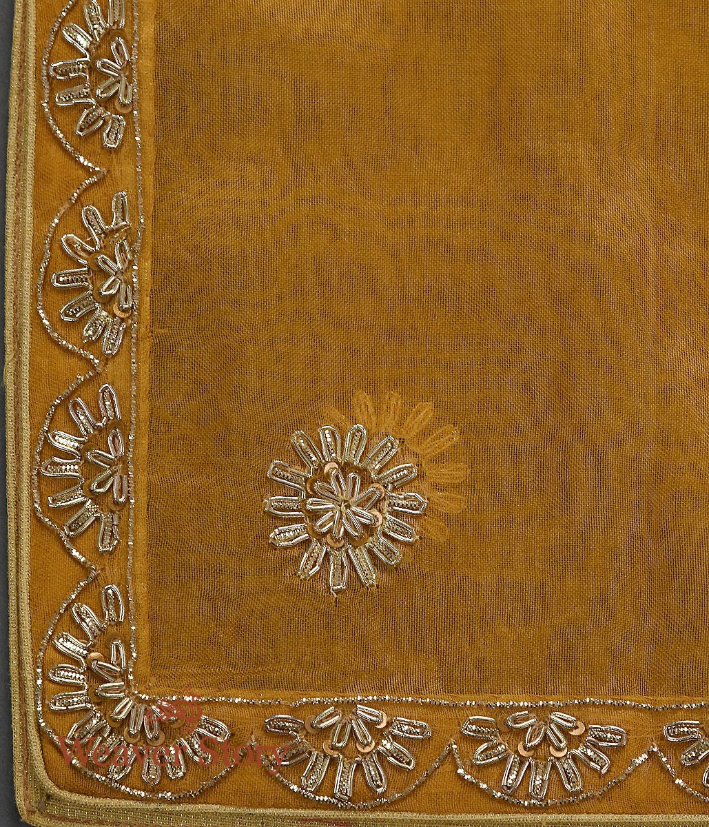 Handloom_Yellow_Dupatta_with_Scalloped_Zardozi_Work_WeaverStory_05