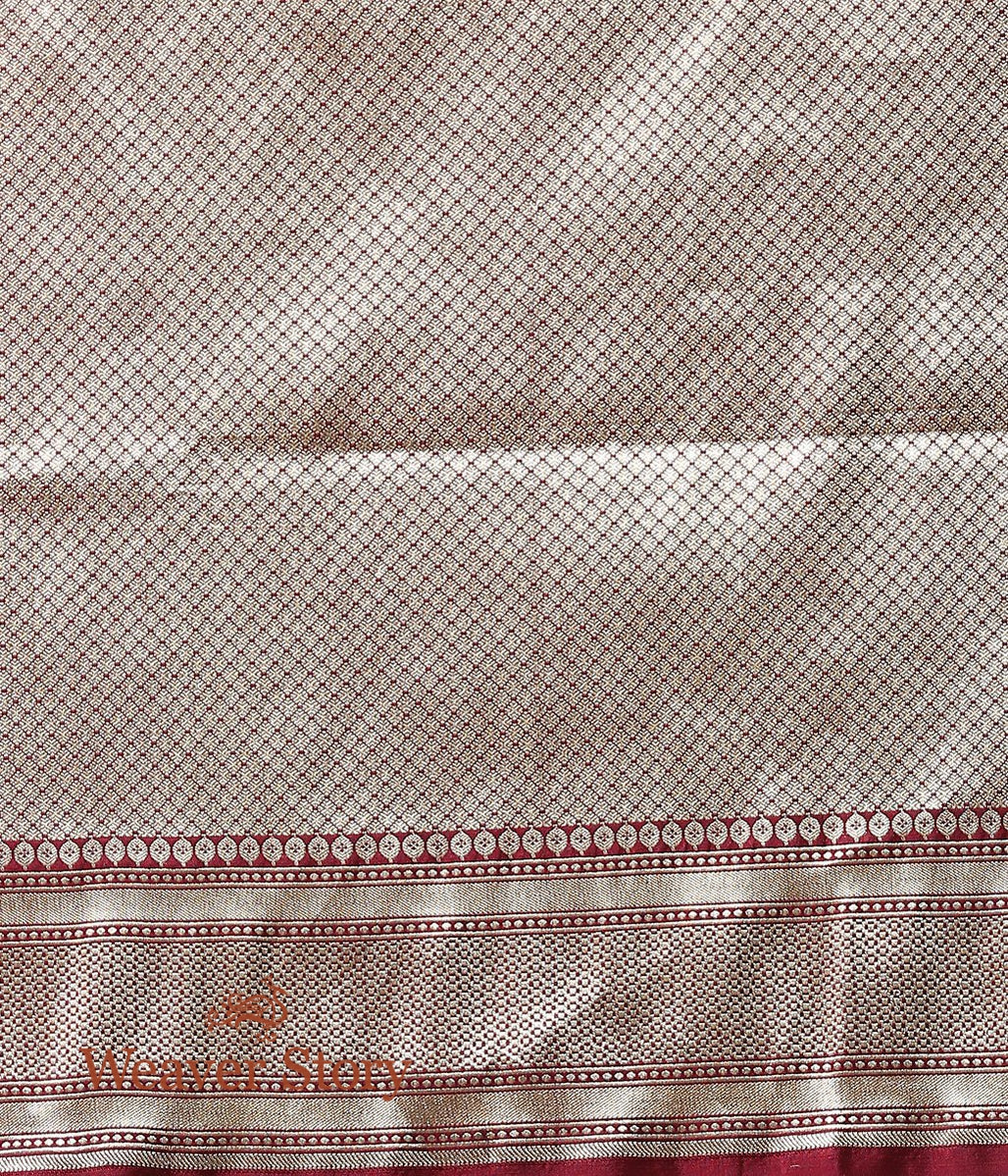 Handwoven_Wine_Cutwork_Jangla_Saree_with_a_Brocade_Blouse_WeaverStory_05