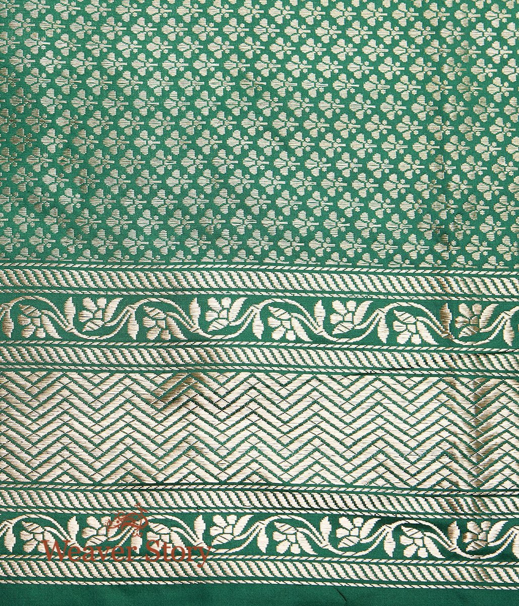 Handloom_Emerald_Green_Kadhwa_Banarasi_Jangla_Saree_WeaverStory_05