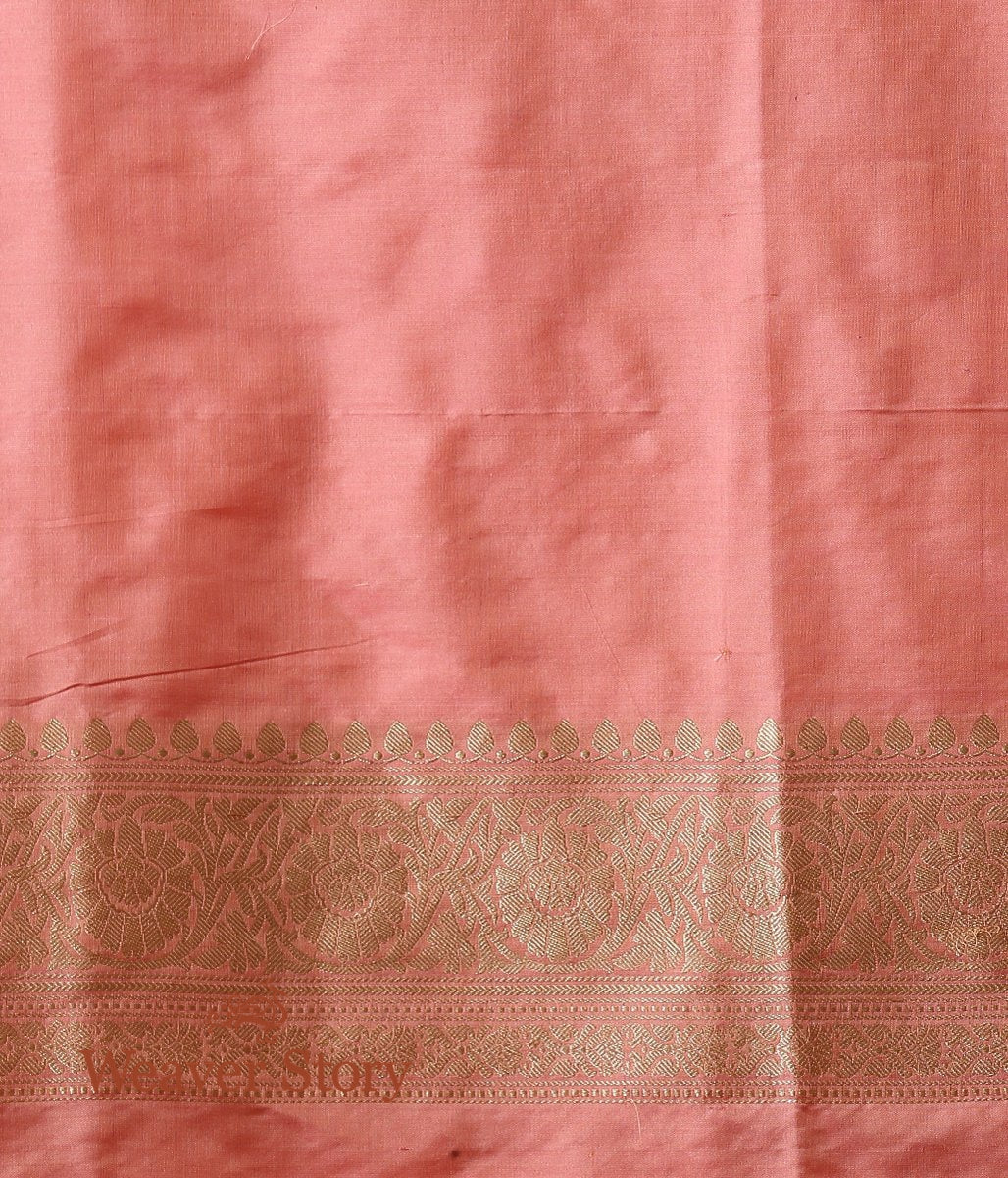 Handwoven_Peach_Banarasi_Saree_with_Kairi_Boota_WeaverStory_05
