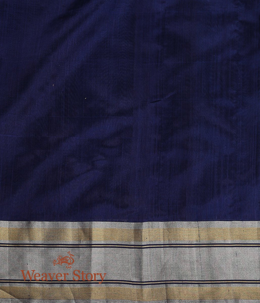 Handwoven_Blue_Chanderi_Silk_Saree_with_Meenakari_Jaal_WeaverStory_05