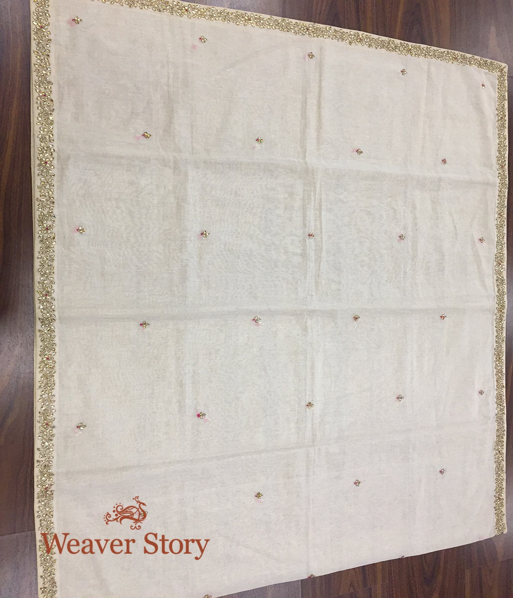 Handloom_Ivory_Cotton_Tissue_Dupatta_with_Kundan_and_Zardozi_Work_WeaverStory_06
