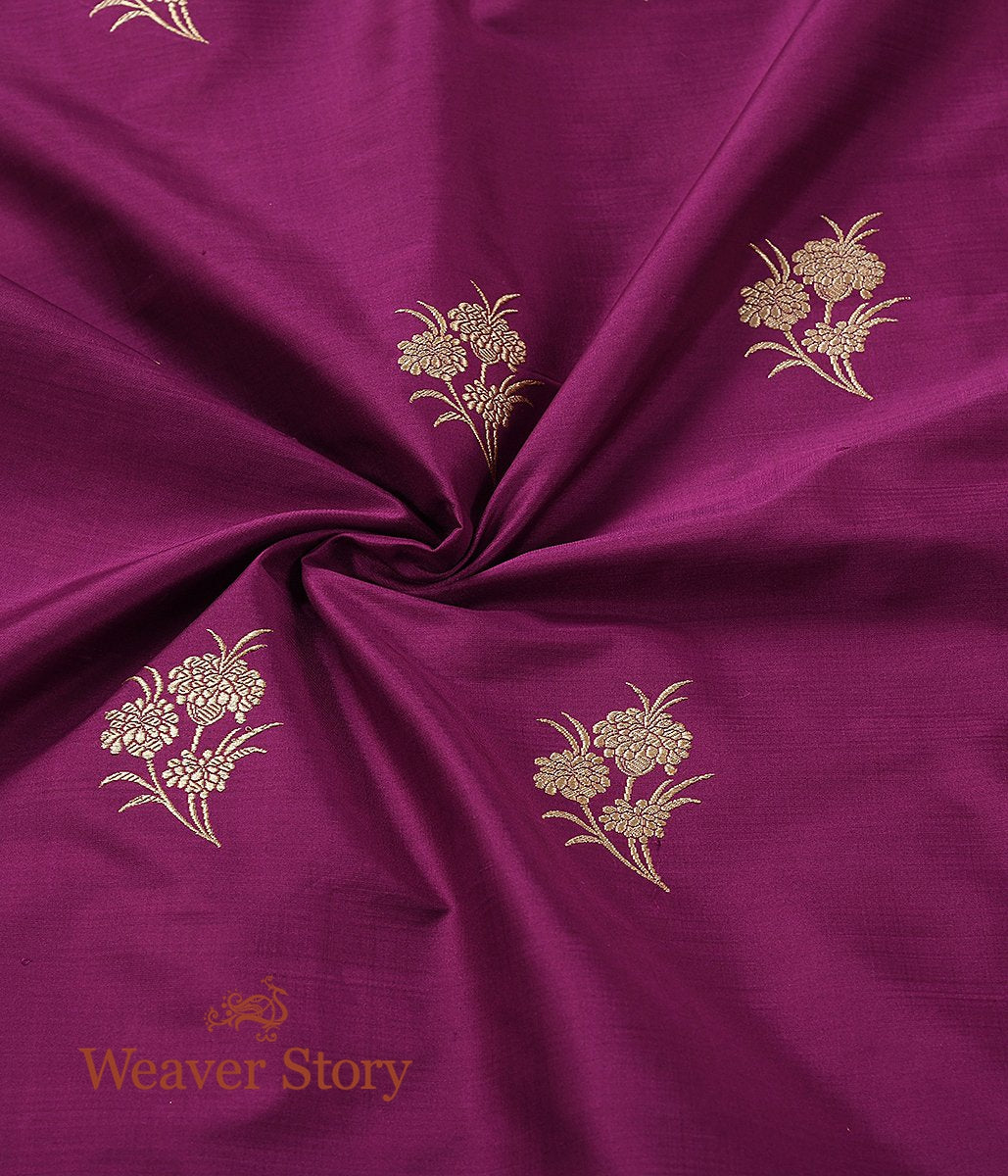 Handloom_Wine_Kadhwa_Boota_Silk_Fabric_WeaverStory_06