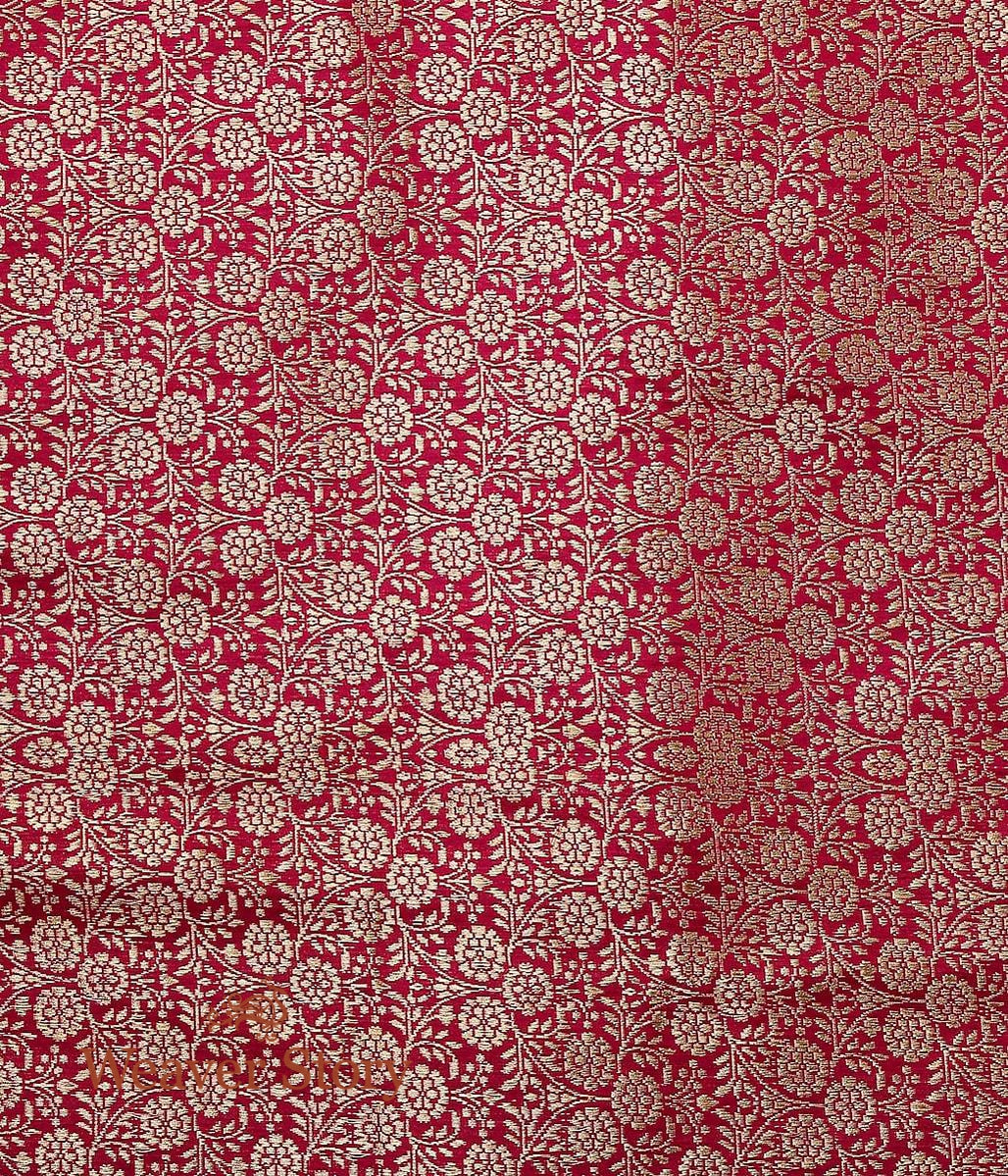 Handloom_Magenta_Kadhwa_Banarasi_Lehenga_with_Red_Border_WeaverStory_06