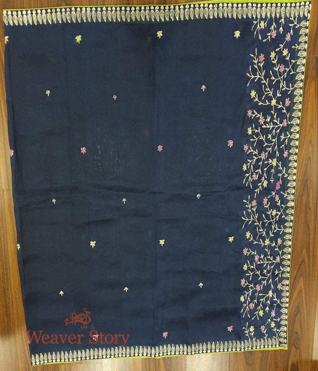 Handloom_Navy_Blue_Organza_Dupatta_with_Zardozi_and_Resham_Work_WeaverStory_06