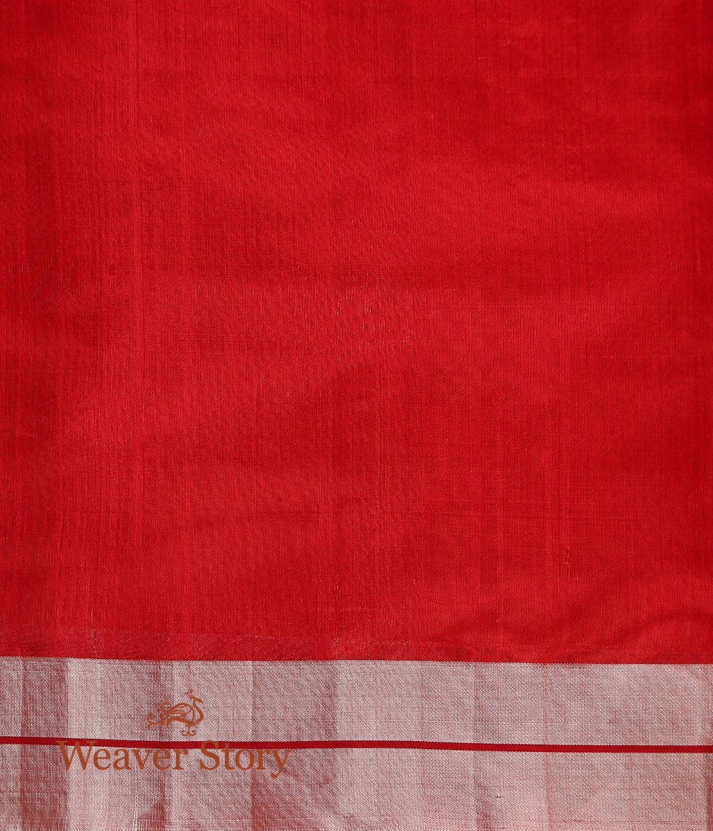 Handwoven_Red_Mogra_Booti_Saree_WeaverStory_05