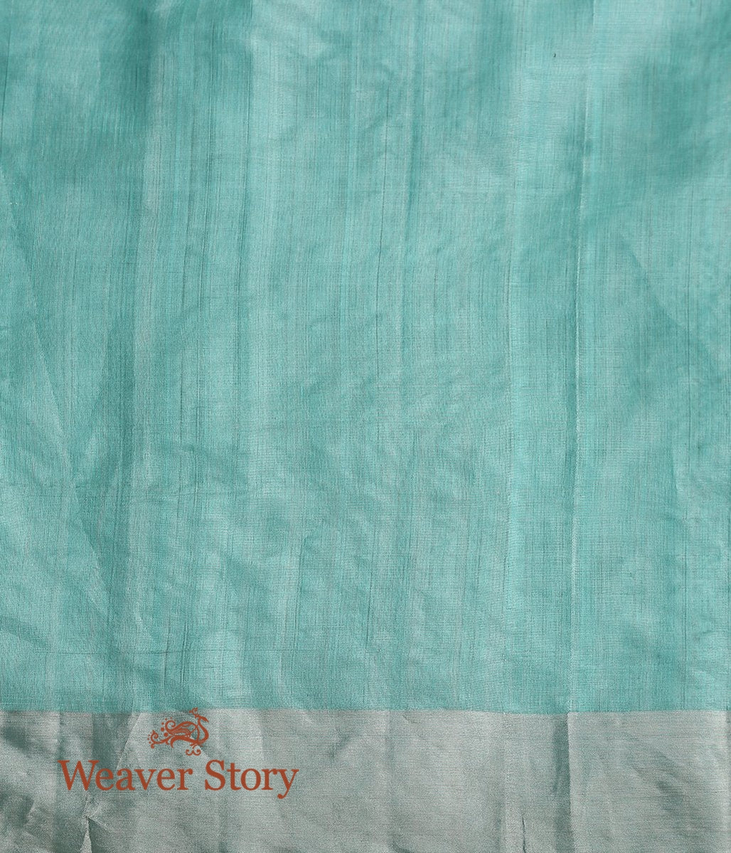 Handwoven_Powder_Blue_Silver_Tissue_Saree_with_Zari_Booti_WeaverStory_05