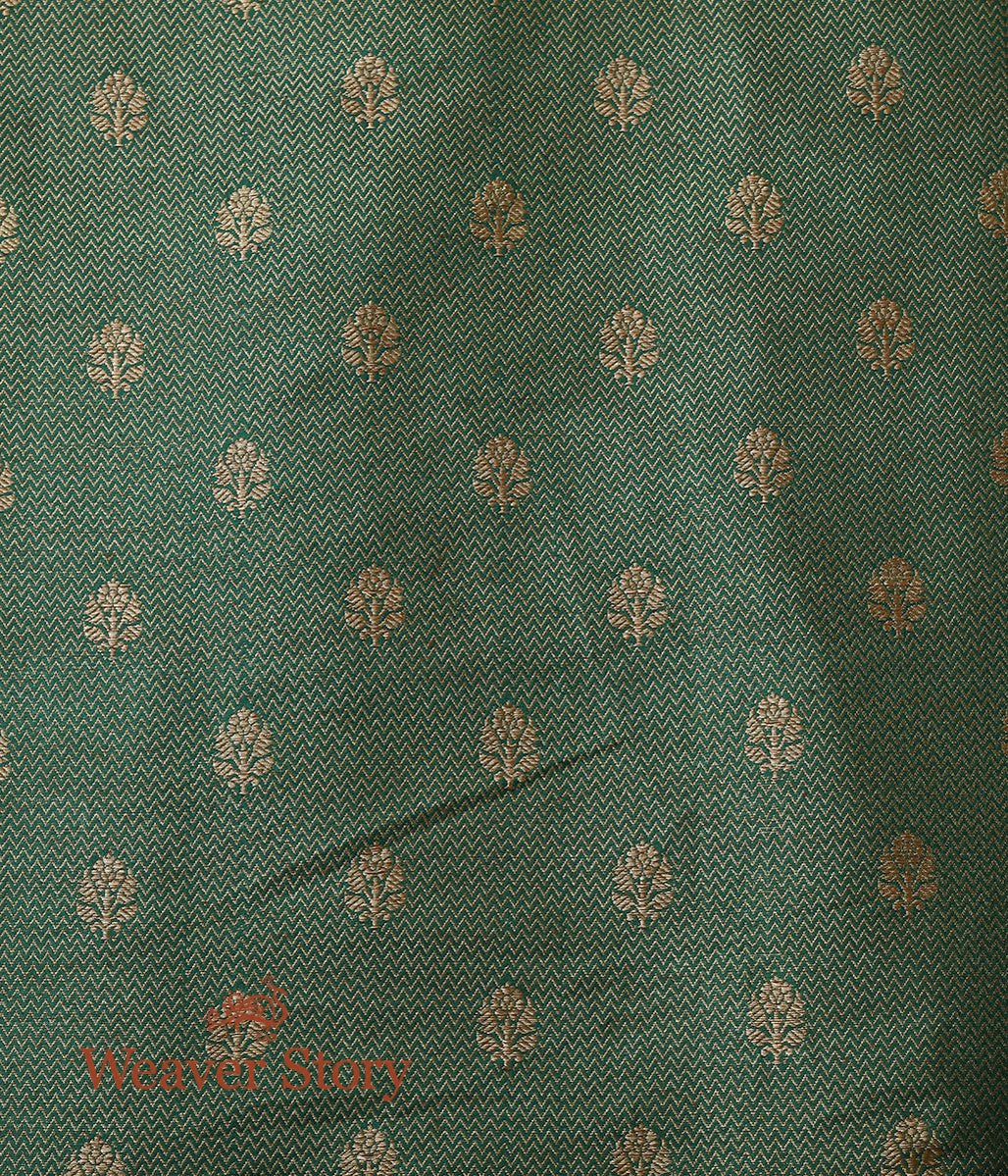 Handloom_Katan_Silk_Green_Antique_Zari_Banarasi_Lehenga_WeaverStory_06