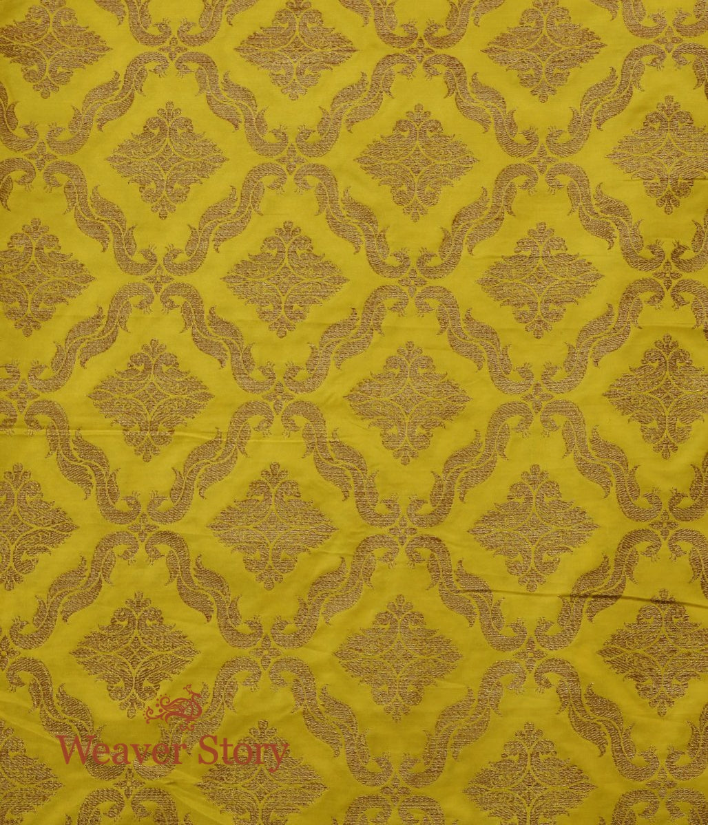 Handloom_Yellow_Meenakari_Silk_Banarasi_Lehenga_with_Parrots_WeaverStory_06