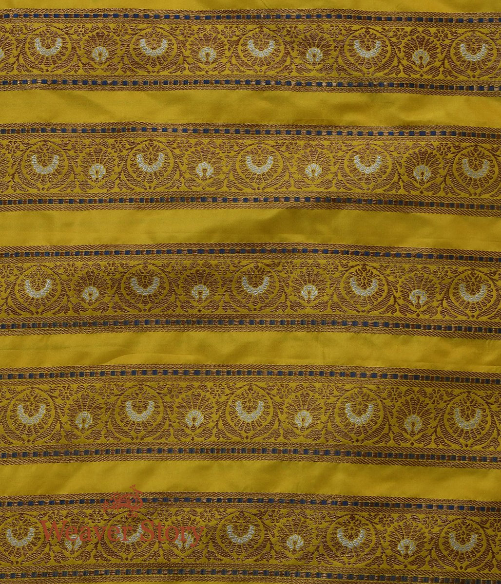 Handloom_Yellow_Meenakari_Silk_Banarasi_Lehenga_with_Parrots_WeaverStory_07