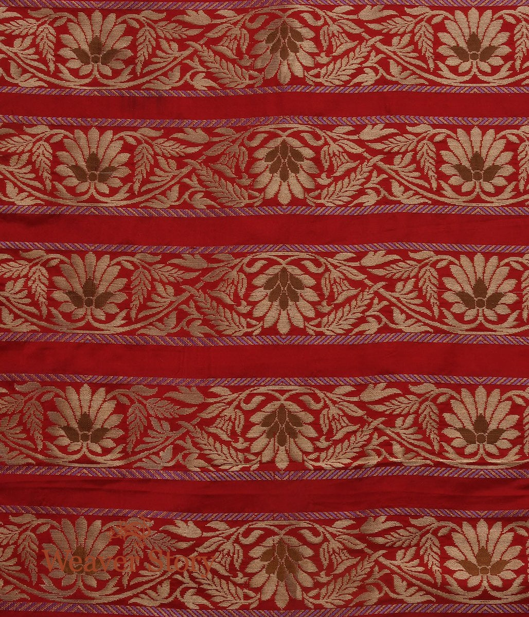 Handloom_Red_Meenakari_Cutwork_Silk_Banarasi_Lehenga_WeaverStory_07