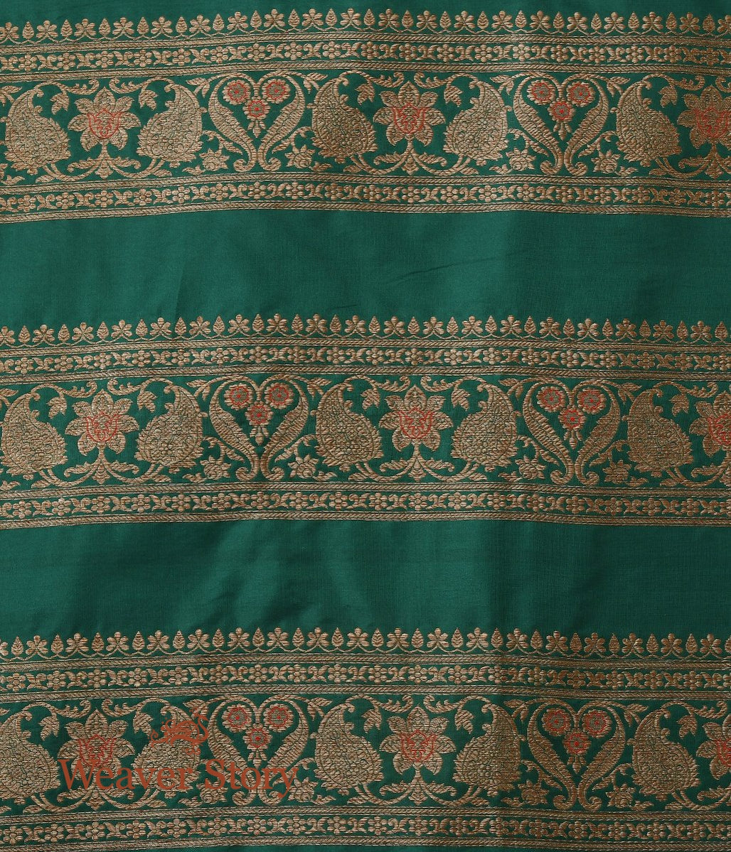 Handloom_Katan_Silk_Green_Antique_Zari_Banarasi_Lehenga_WeaverStory_07