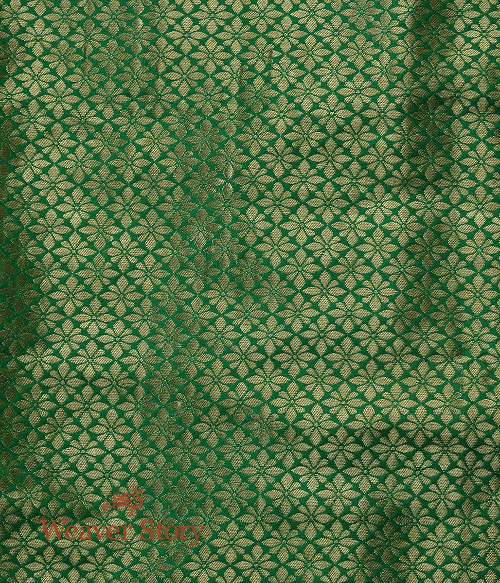 Handloom_Green_Cutwork_Kalidar_Jaal_Katan_Silk_Banarasi_Lehenga_WeaverStory_07
