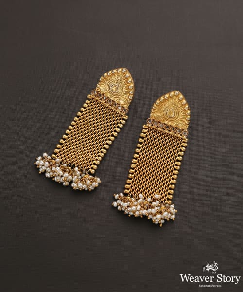 Aabirah_Handcrafted_Pure_Silver_Danglers_With_Pearls_WeaverStory_02
