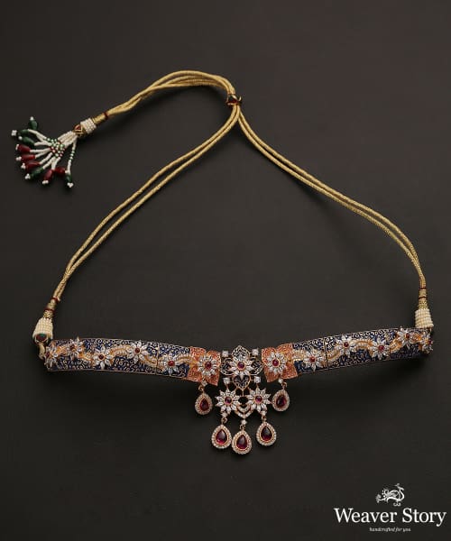 Faahira_Necklace_Set_With_kundan_And_Ruby_Handcrafted_In_Pure_Silver_WeaverStory_03
