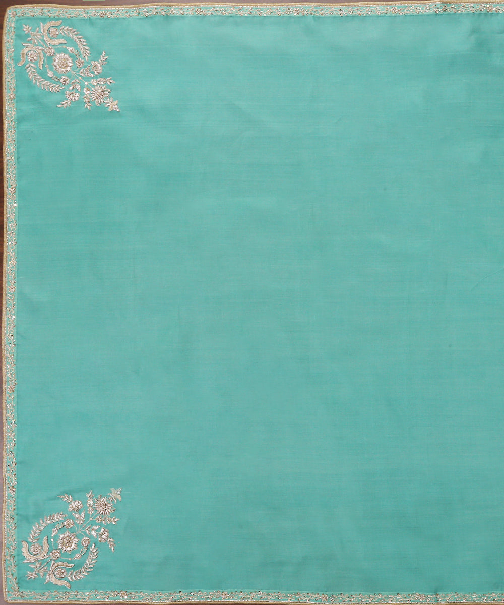Handloom_Aqua_Blue_Pure_Organza_Dupatta_With_Hand_Embroidered_Zardozi_Motifs_And_Thin_Border_WeaverStory_02