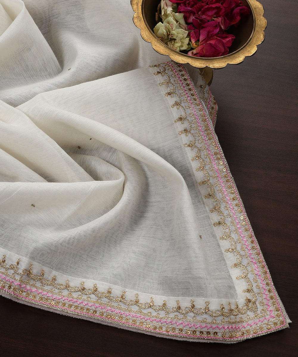 White_Handloom_Pure_Chanderi_Dupatta_With_Hand_Zardozi_Aari_Embroidery_WeaverStory_01