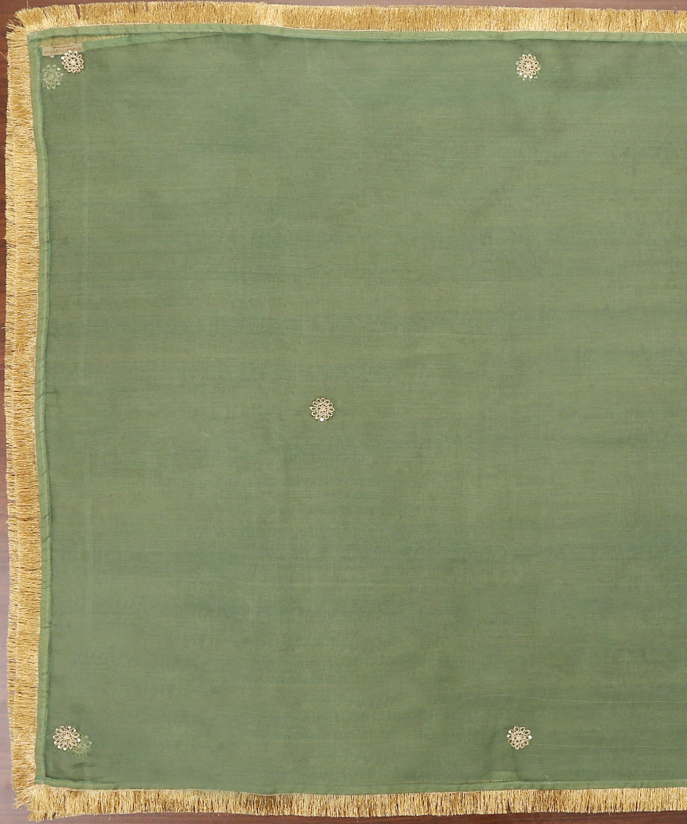 Sage_Green_Handloom_Pure_Organza_Dupatta_With_Kiran_Border_WeaverStory_02