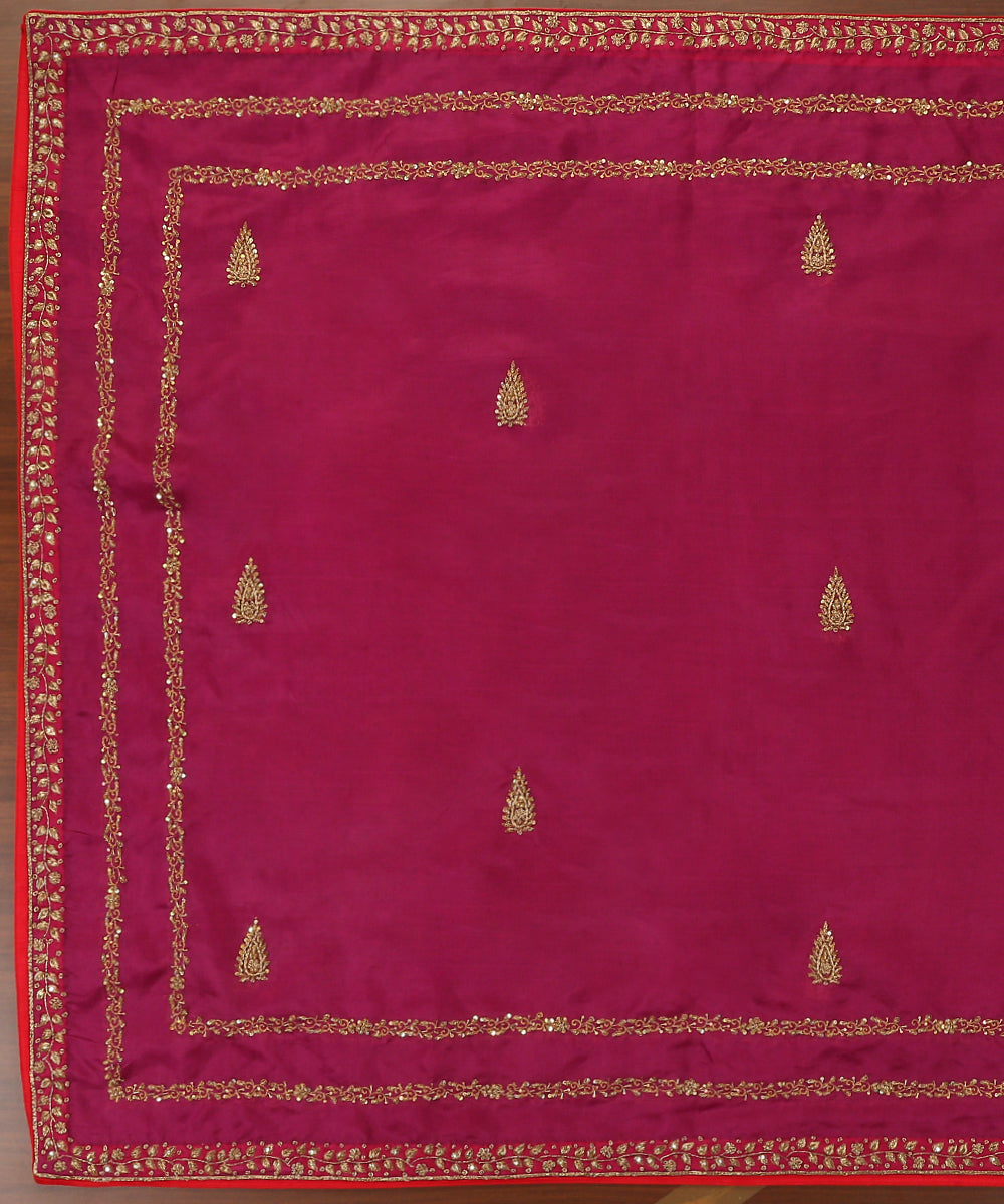 Mulled_Wine_Handloom_Pure_Organza_Dupatta_With_Hand_Embroidered_Zardozi_Borders_And_Boota_WeaverStory_02