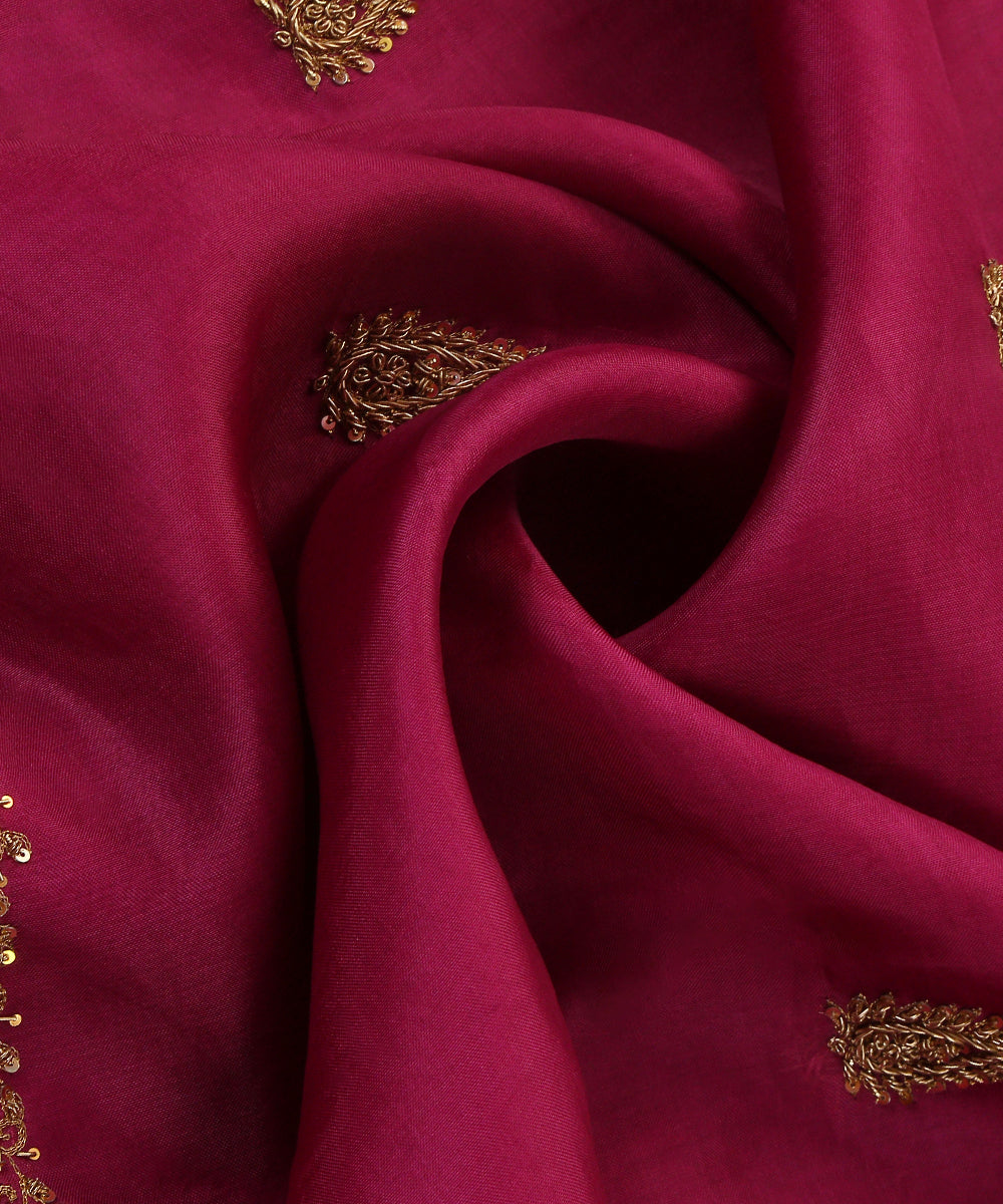 Mulled_Wine_Handloom_Pure_Organza_Dupatta_With_Hand_Embroidered_Zardozi_Borders_And_Boota_WeaverStory_05