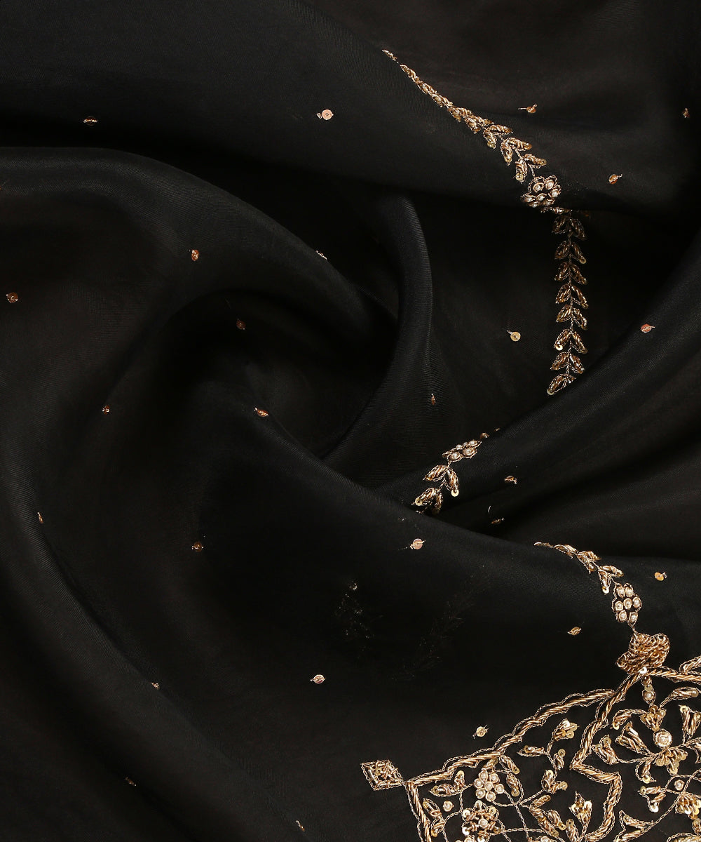 Black_Handloom_Organza_Dupatta_With_Hand_Embroidered_Zardozi_On_The_Corners_WeaverStory_05
