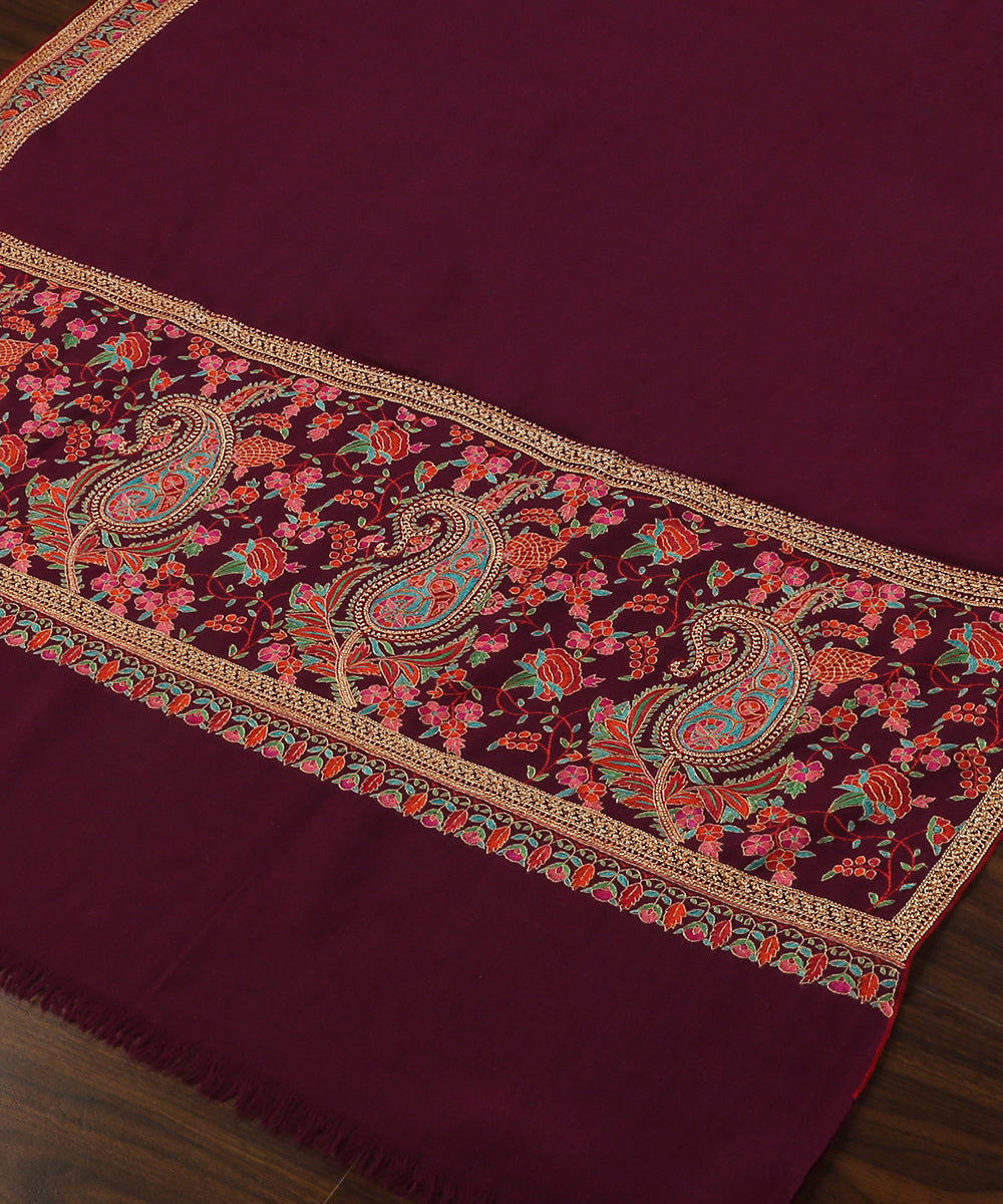 Plum_Handwoven_Pure_Pashmina_Shawl_With_Paper_Mache_Embroidery_Palla_And_Tilla_WeaverStory_04
