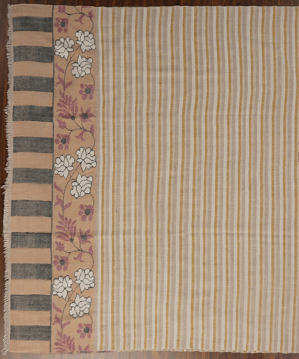 Beige_Handwoven_Striped_Pure_Pashmina_Shawl_With_Kani_Weave_And_Striped_Palla_WeaverStory_02