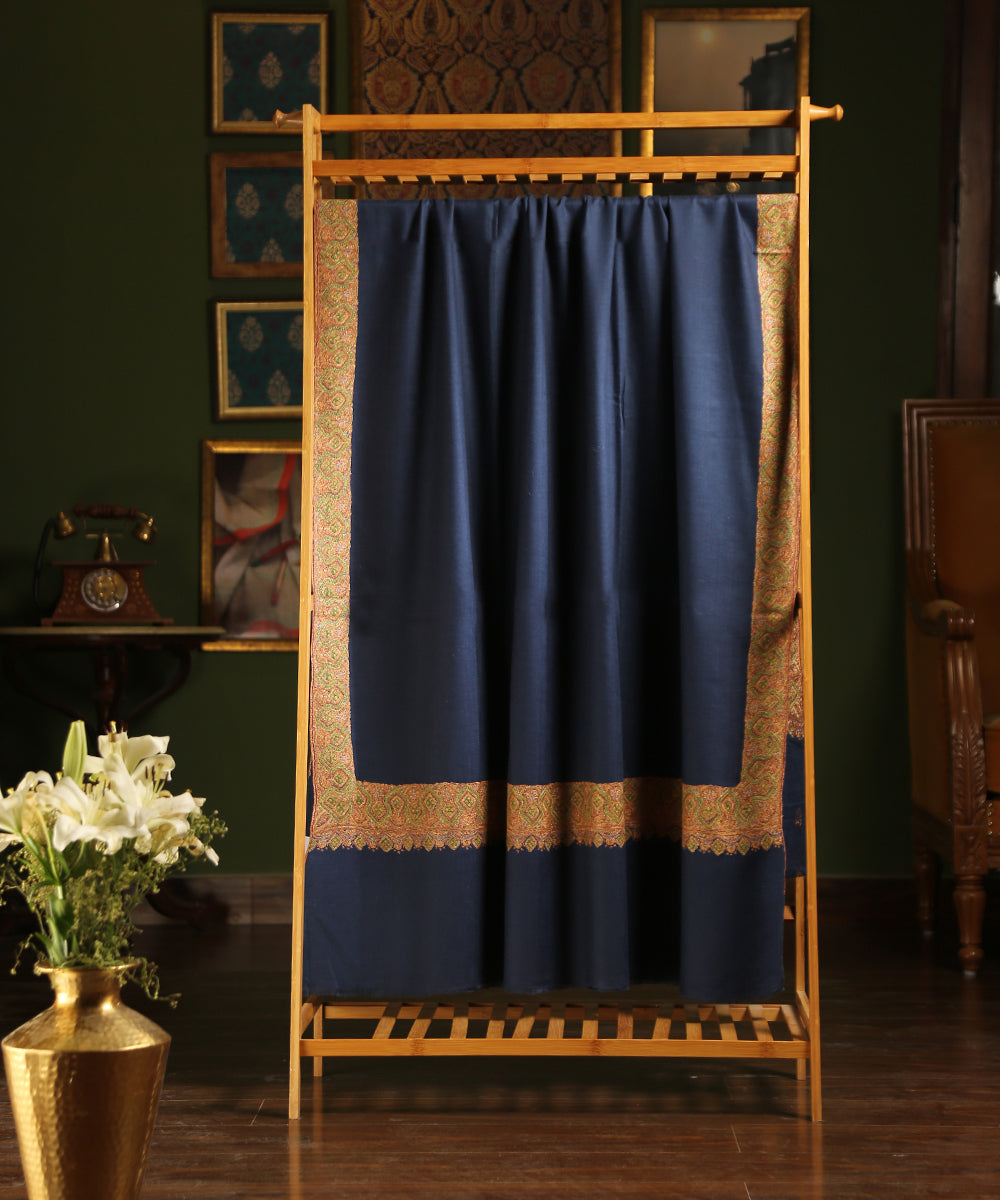 Handwoven_Blue_Pure_Pashmina_Shawl_With_Sozni_Kari_Border_WeaverStory_02