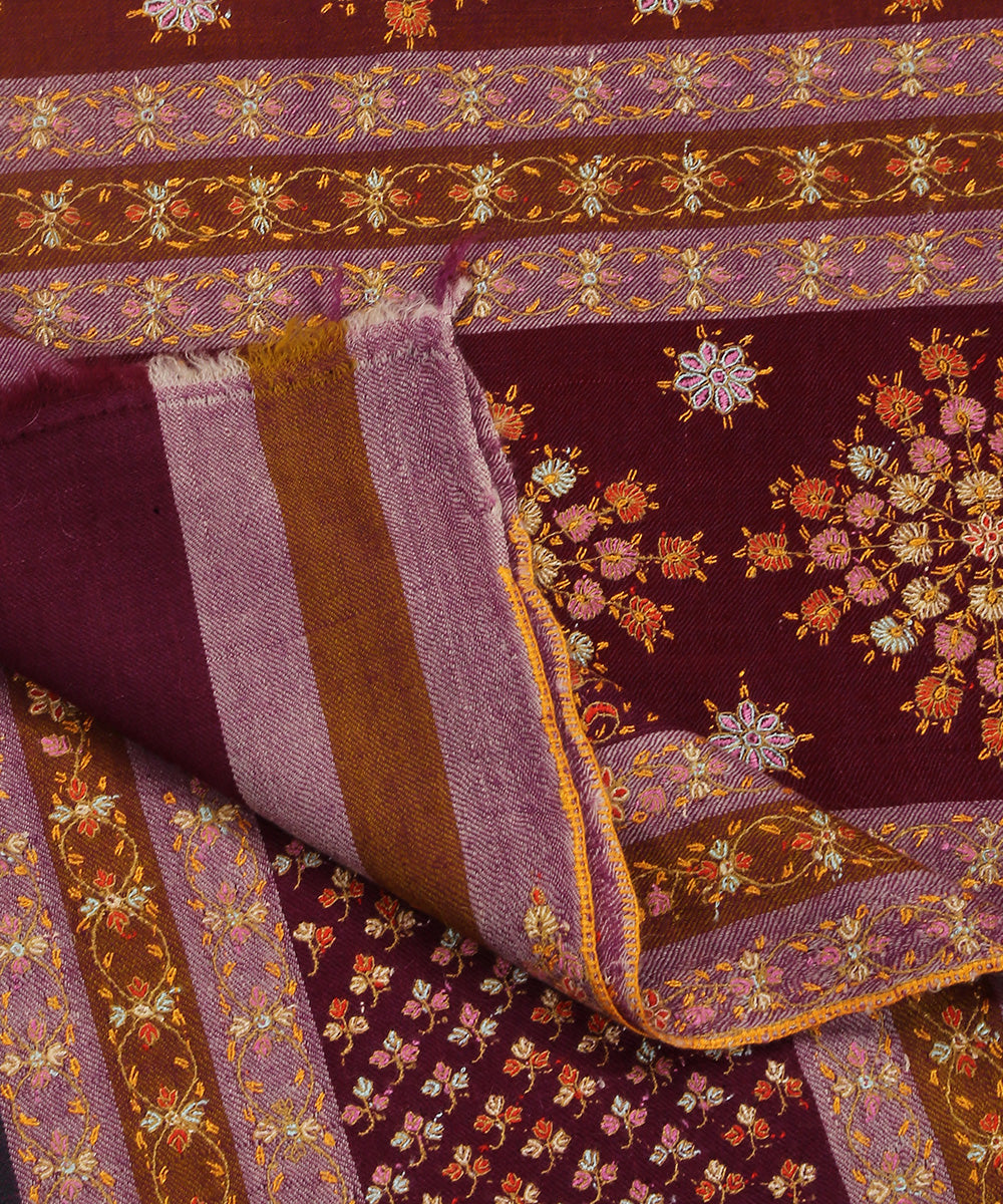Wine_And_Purple_Handwoven_Striped_Pure_Pashmina_Shawl_With_Sozni_Kari_Embroidery_WeaverStory_03