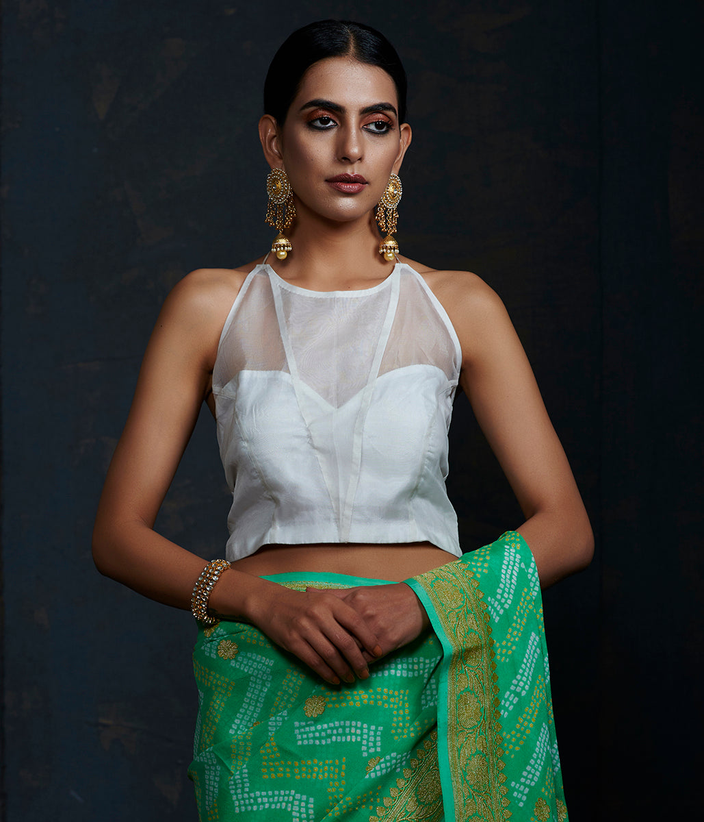 Halterneck_Blouse_Stitched_in_Handwoven_Organza_WeaverStory_02